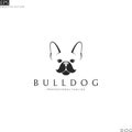 French bulldog. Logo template